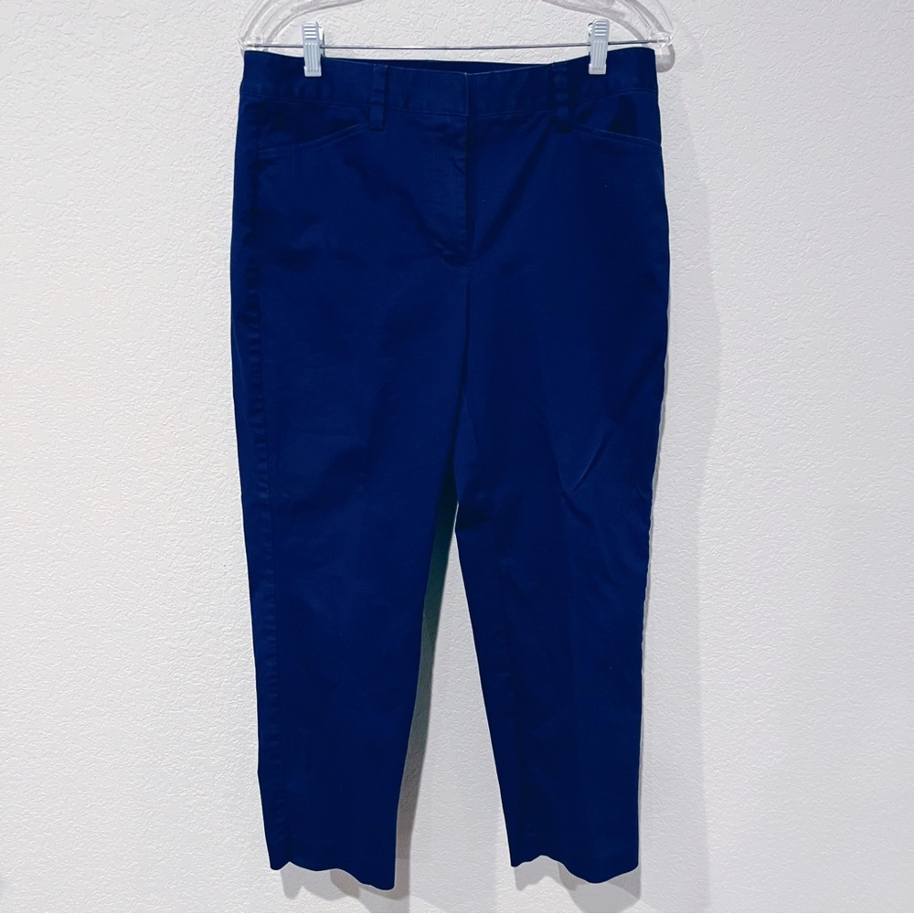 ❤️ Navy Lands’ End Slim Let Mid Rise Capri Pant Womens 10